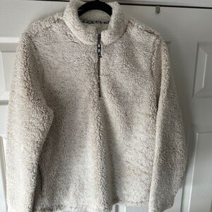 Time and True Cream Color Pullover Fleece size L